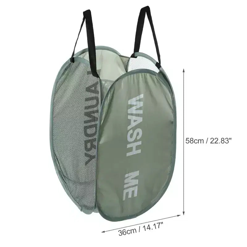 Cesto de ropa plegable de malla, negro/azul/verde/rosa, 75L, para 1 persona