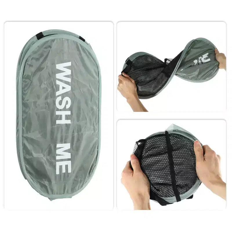 Cesto de ropa plegable de malla, negro/azul/verde/rosa, 75L, para 1 persona