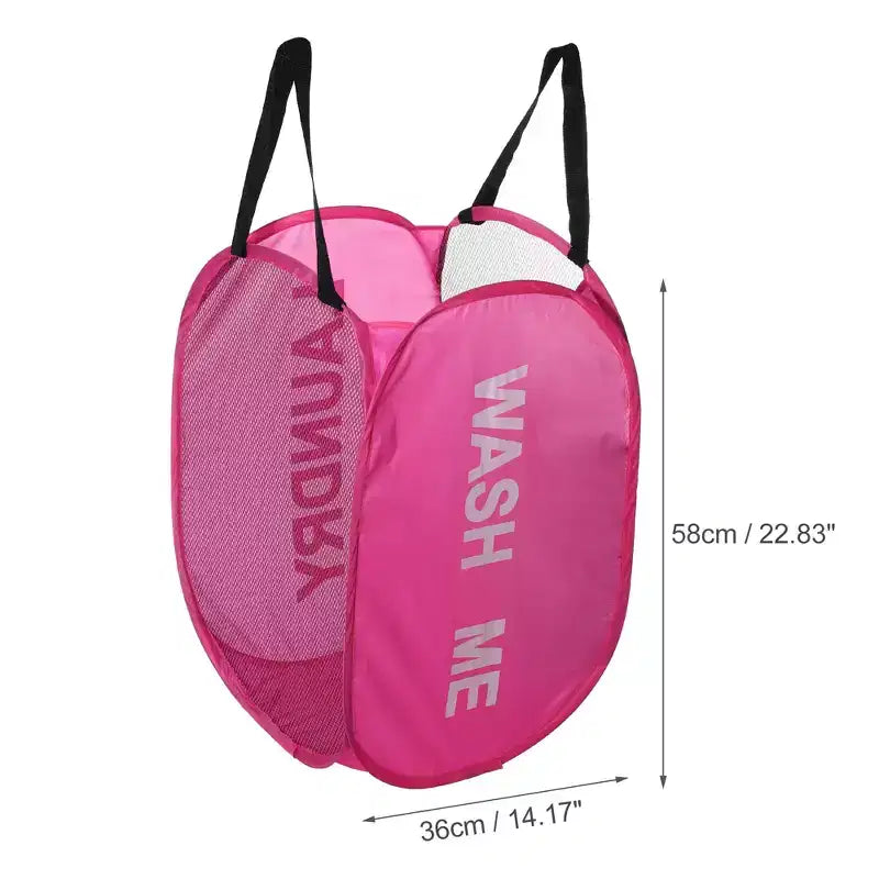 Cesto de ropa plegable de malla, negro/azul/verde/rosa, 75L, para 1 persona