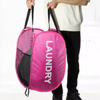 Cesto de ropa plegable de malla, negro/azul/verde/rosa, 75L, para 1 persona