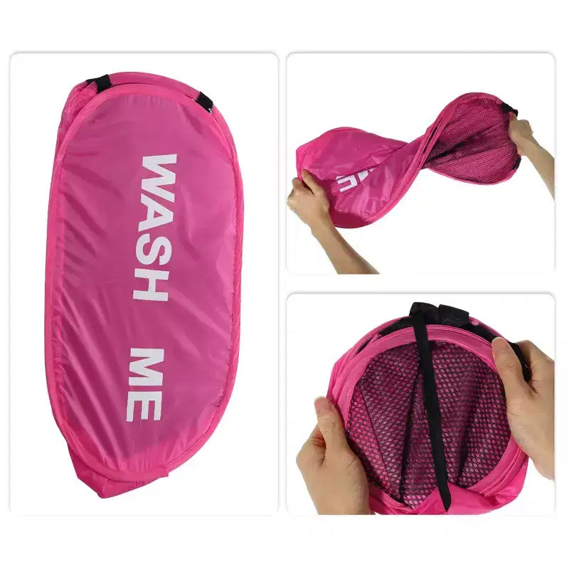 Cesto de ropa plegable de malla, negro/azul/verde/rosa, 75L, para 1 persona