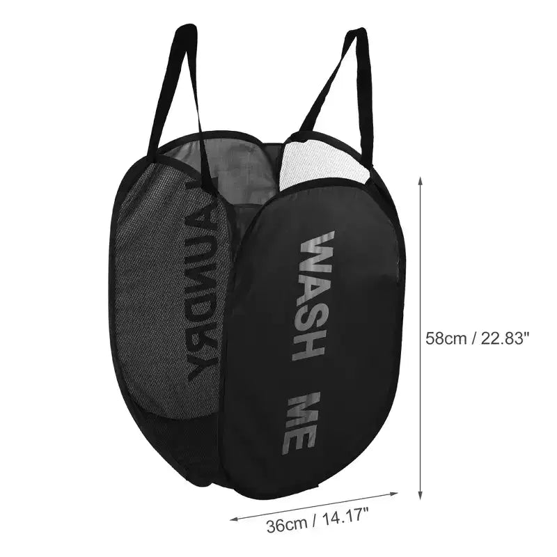 Cesto de ropa plegable de malla, negro/azul/verde/rosa, 75L, para 1 persona