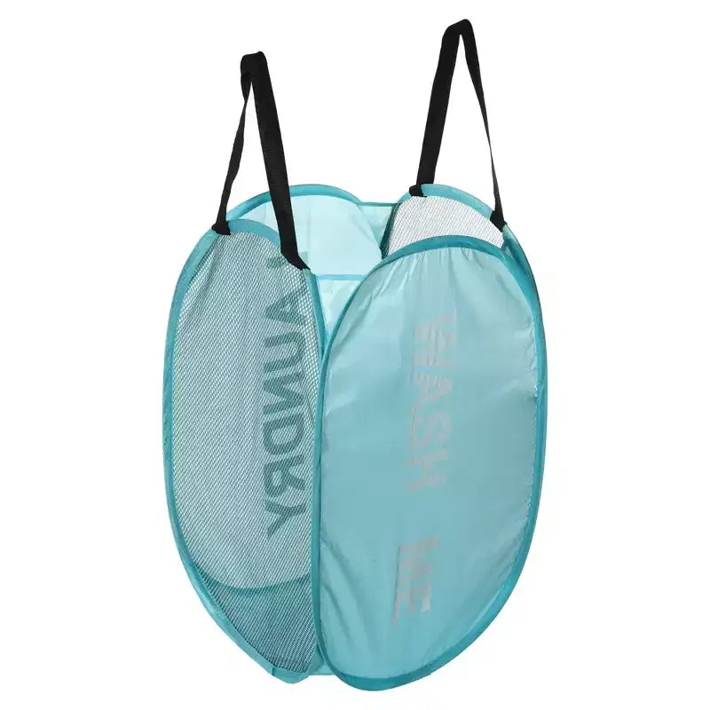 Cesto de ropa plegable de malla, negro/azul/verde/rosa, 75L, para 1 persona