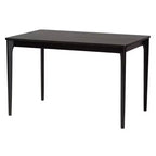 Juego de comedor de 5 piezas para 4 personas de ratán negro y madera