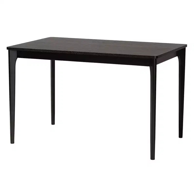Juego de comedor de 5 piezas para 4 personas de ratán negro y madera