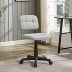 Silla de oficina giratoria sin brazos, gris/blanco, regulable en altura, para 1 persona