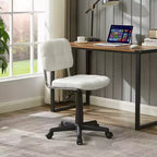 Silla de oficina giratoria sin brazos, gris/blanco, regulable en altura, para 1 persona