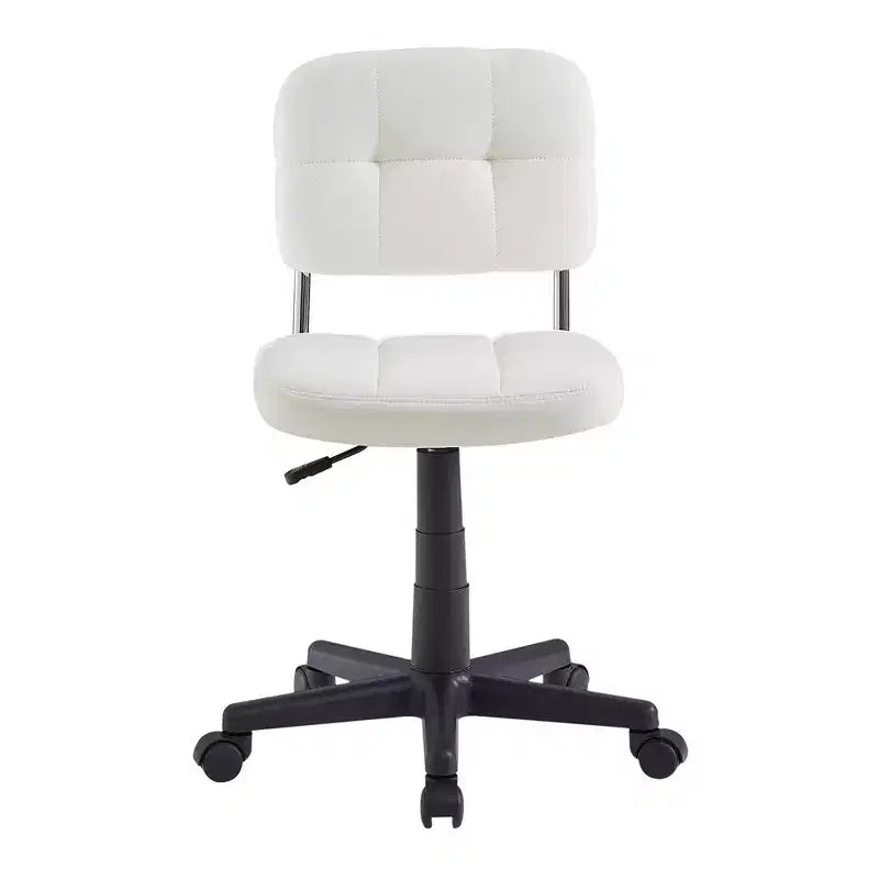 Silla de oficina giratoria sin brazos, gris/blanco, regulable en altura, para 1 persona