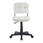 Silla de oficina giratoria sin brazos, gris/blanco, regulable en altura, para 1 persona