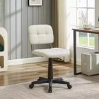 Silla de oficina giratoria sin brazos, gris/blanco, regulable en altura, para 1 persona