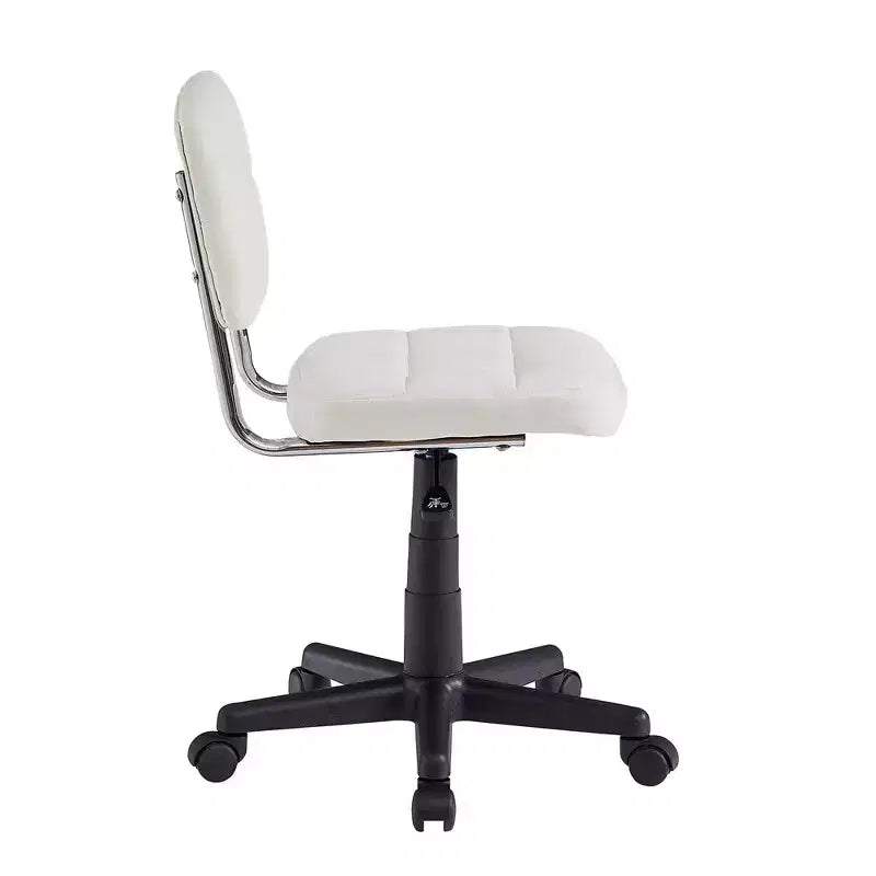 Silla de oficina giratoria sin brazos, gris/blanco, regulable en altura, para 1 persona