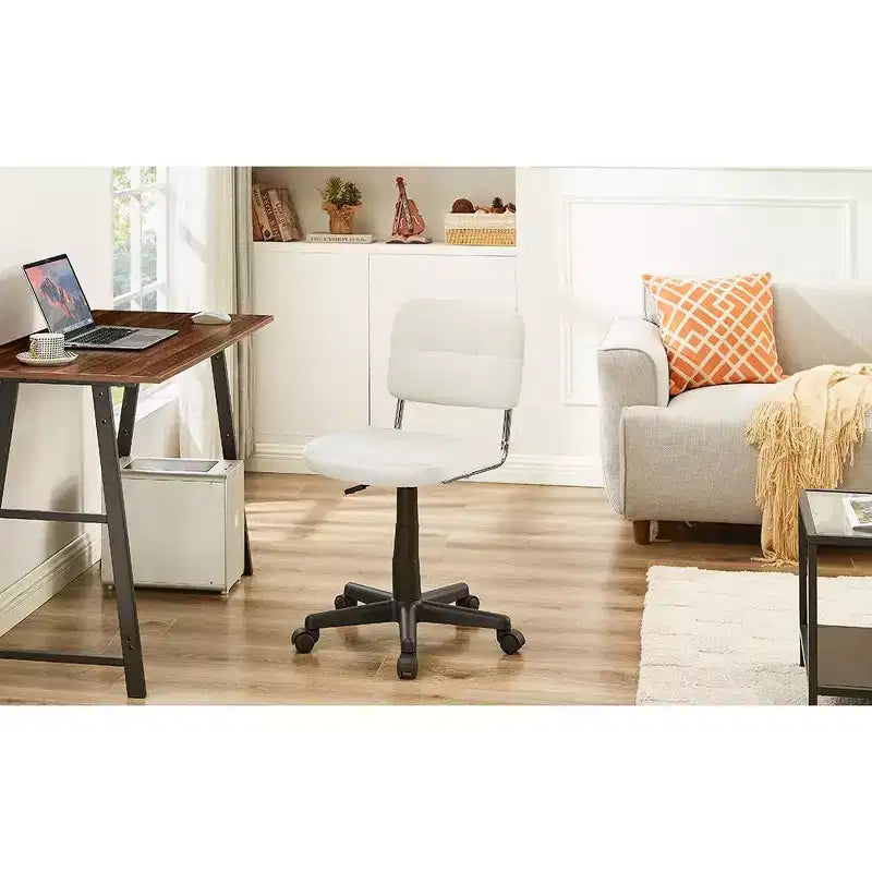 Silla de oficina giratoria sin brazos, gris/blanco, regulable en altura, para 1 persona