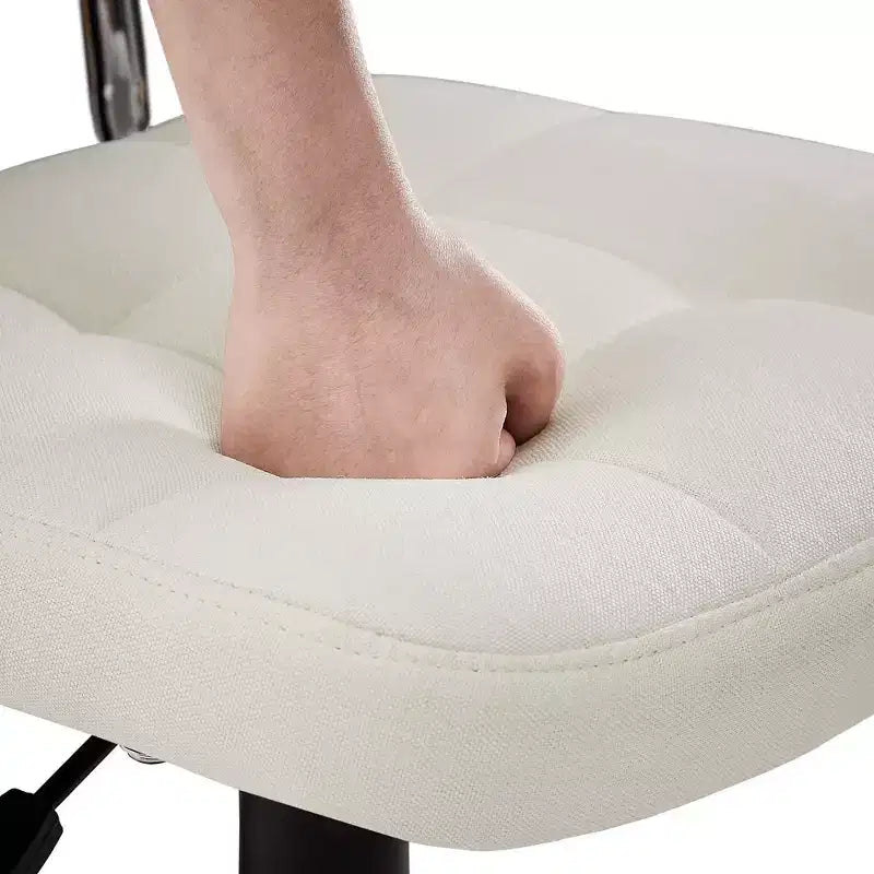 Silla de oficina giratoria sin brazos, gris/blanco, regulable en altura, para 1 persona