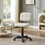 Silla de oficina giratoria sin brazos, gris/blanco, regulable en altura, para 1 persona