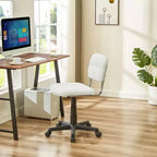 Silla de oficina giratoria sin brazos, gris/blanco, regulable en altura, para 1 persona