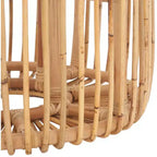 Mesa auxiliar redonda de ratán, negra/miel natural, 1 pieza