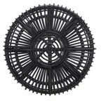 Mesa auxiliar redonda de ratán, negra/miel natural, 1 pieza