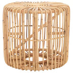 Mesa auxiliar redonda de ratán, negra/miel natural, 1 pieza
