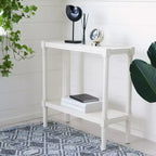 Mesa consola con estante abierto – Marrón / Blanco envejecido