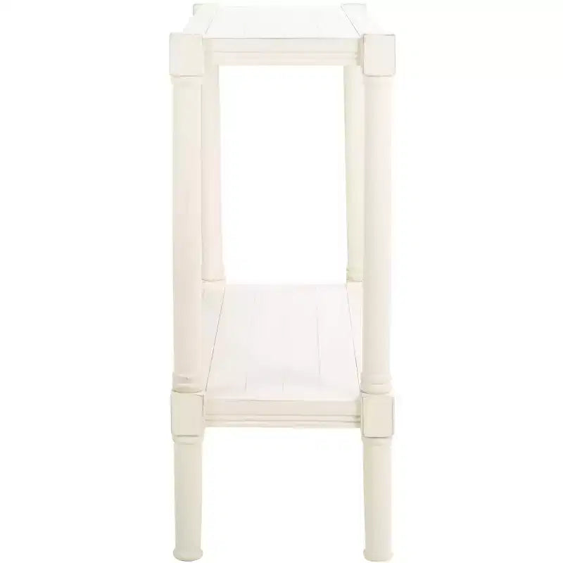 Mesa consola con estante abierto – Marrón / Blanco envejecido