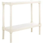 Mesa consola con estante abierto – Marrón / Blanco envejecido