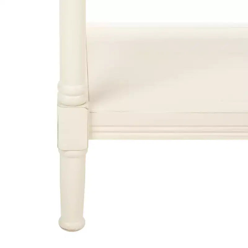 Mesa consola con estante abierto – Marrón / Blanco envejecido
