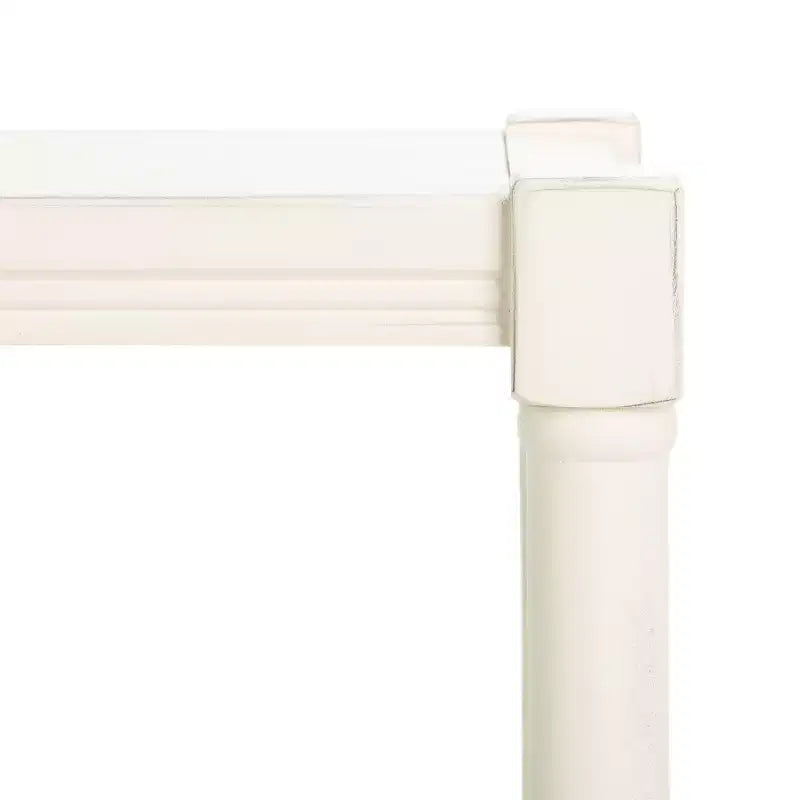 Mesa consola con estante abierto – Marrón / Blanco envejecido