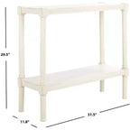 Mesa consola con estante abierto – Marrón / Blanco envejecido