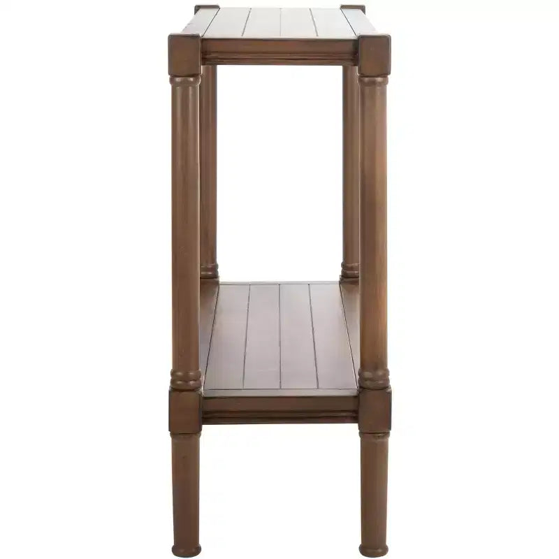 Mesa consola con estante abierto – Marrón / Blanco envejecido