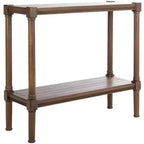 Mesa consola con estante abierto – Marrón / Blanco envejecido