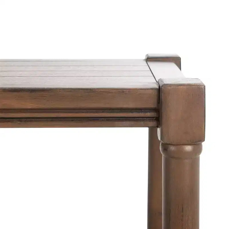 Mesa consola con estante abierto – Marrón / Blanco envejecido
