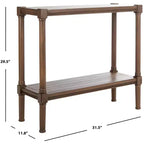 Mesa consola con estante abierto – Marrón / Blanco envejecido