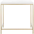 Escritorio de escritura blanco y dorado, 1 persona
