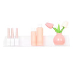 Estante de pared flotante de acrílico transparente, 15"x4"x2", juego de 2